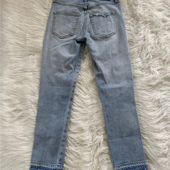 AMO Babe Trippin High Rise Distressed Straight Jeans - Picture 6 of 8